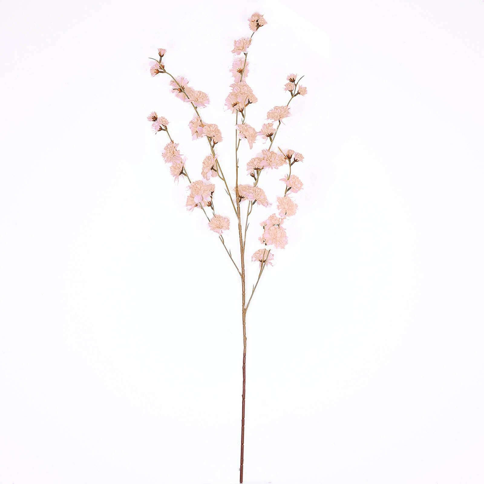 2 Branches 42" Tall Blush Artificial Silk Carnation Flower Stems