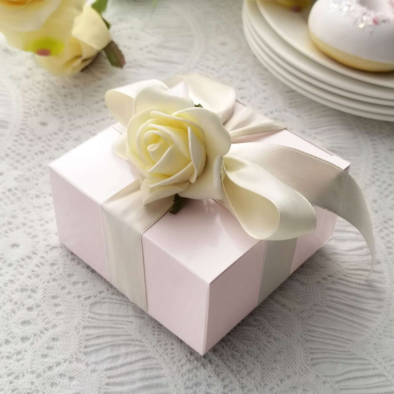 100 Pack 4"x4"x2" Blush Cake Cupcake Party Favor Gift Boxes, DIY