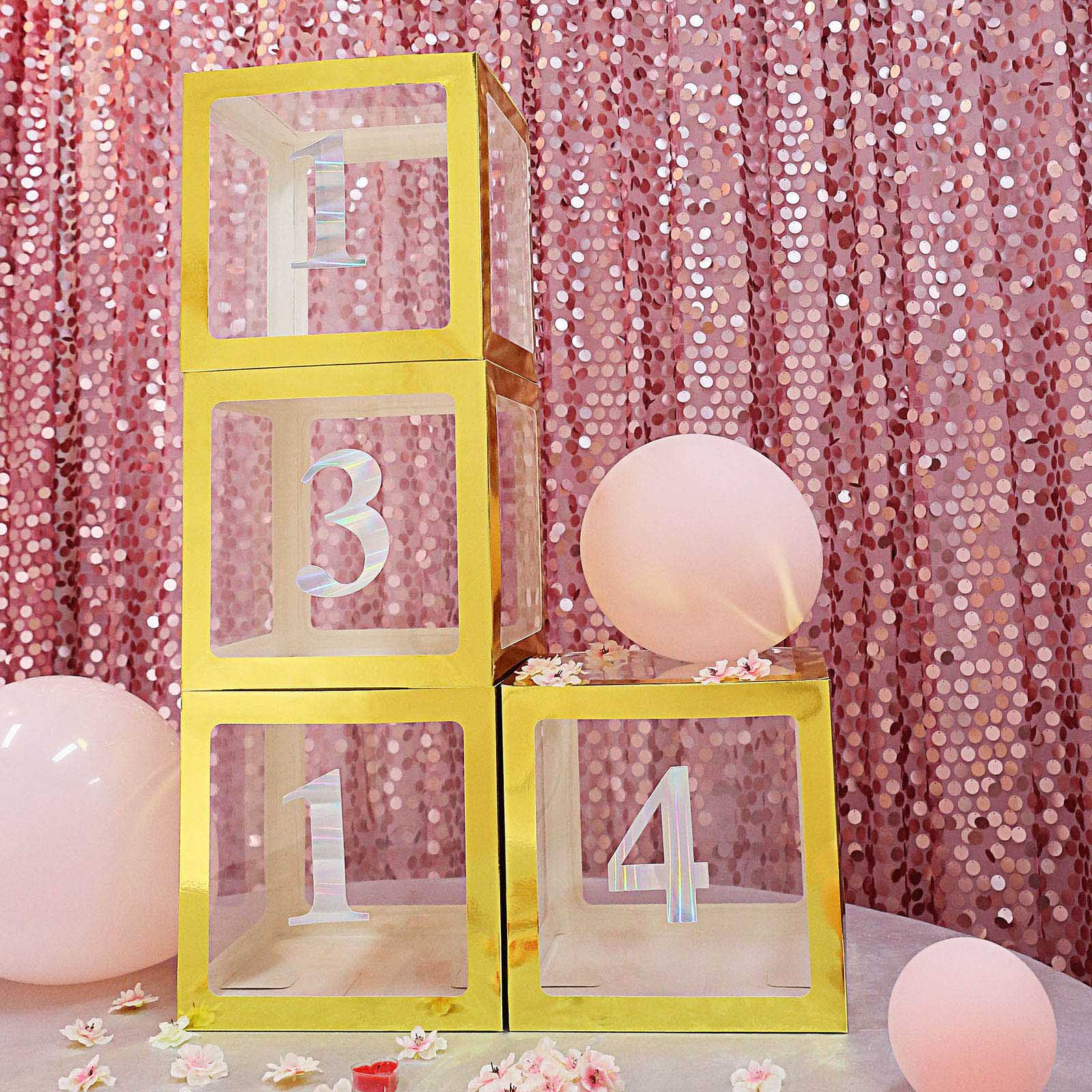 4-Pack Stickers Banner Custom 0-9 Number "7" Design Iridescent - Milestone Age and Date Stick-On Numbers 5"