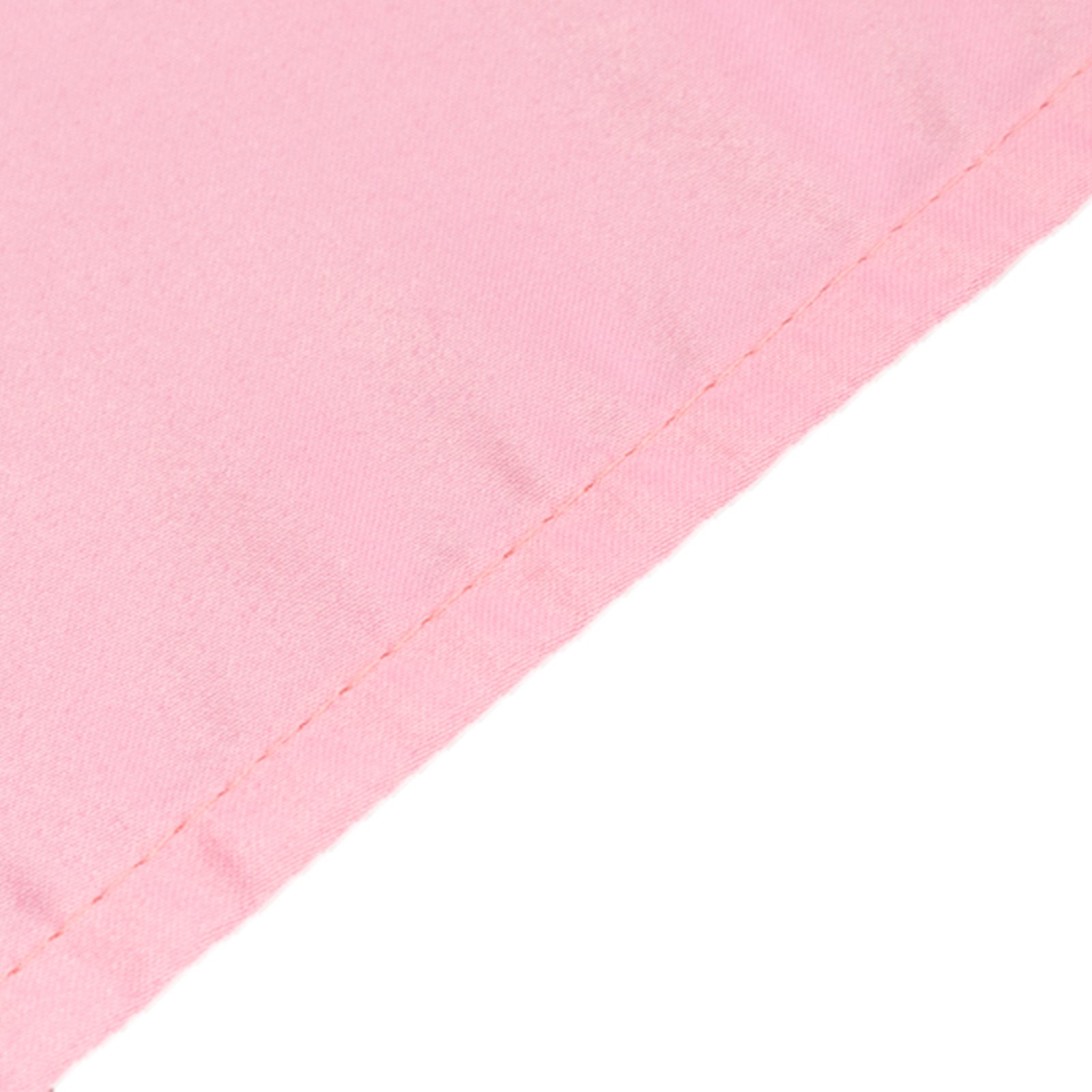 Lamour Satin 60"x102" Rectangle Tablecloth Pink - Durable & Silky Soft Feel Table Cover