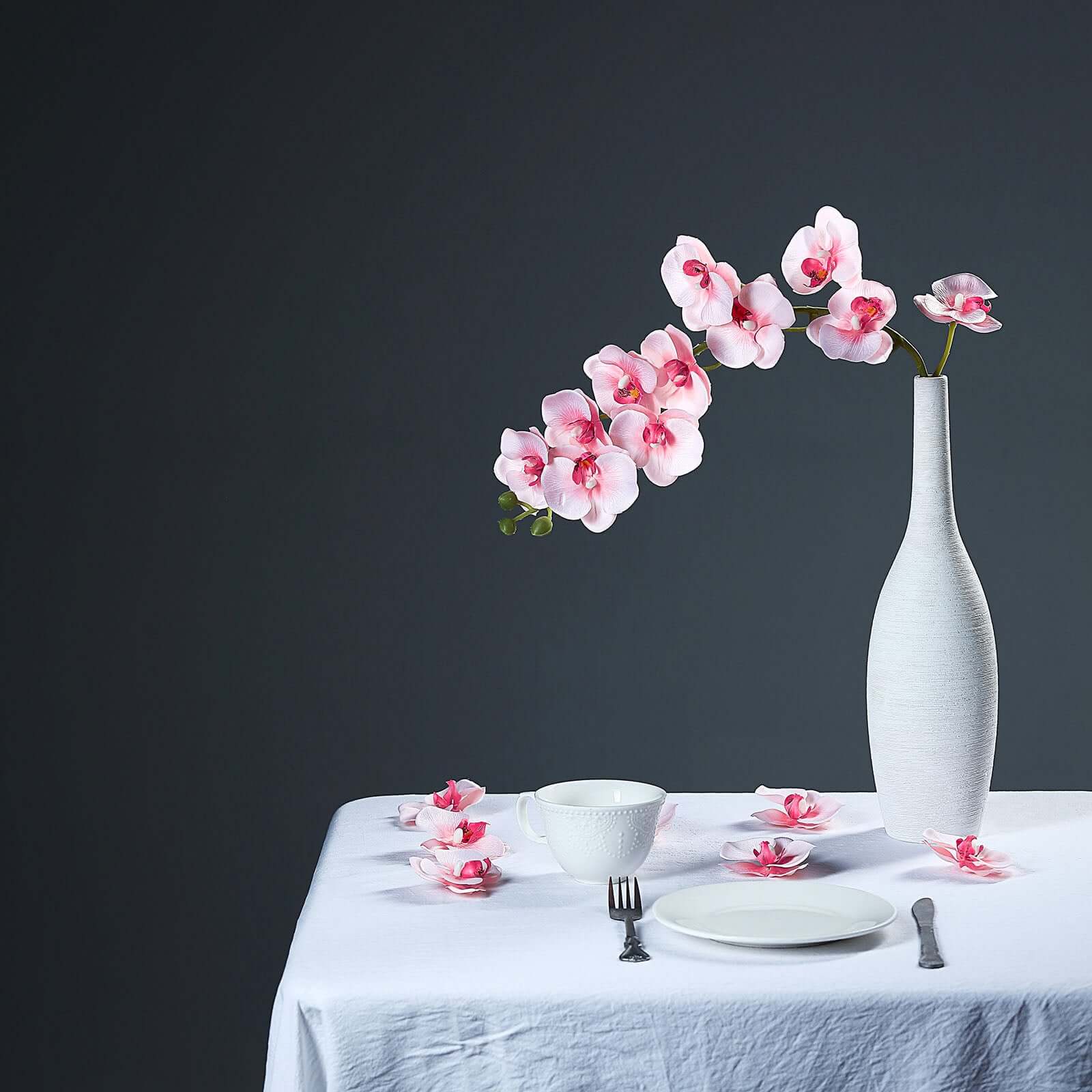 20 Silk Artificial Orchids Flower Heads Pink - Versatile Floral Accents for DIY Floral Arrangements Corsages & Event Decor 4"