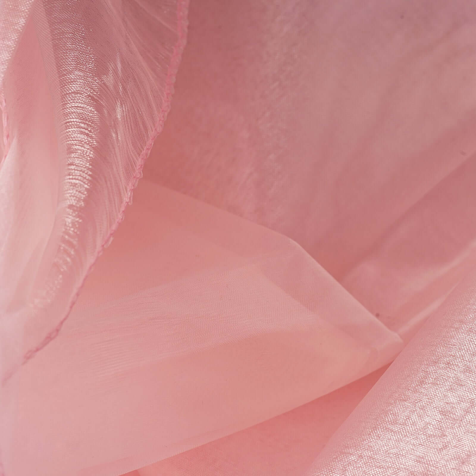 Organza 72"x72" Table Overlay Square Tablecloth Blush - Sheer Table Cover