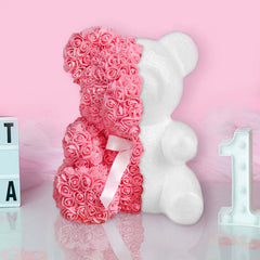 2 Pack 7" DIY White 3D Modeling StyroFoam Bears, Polystyrene Craft Foam Animals
