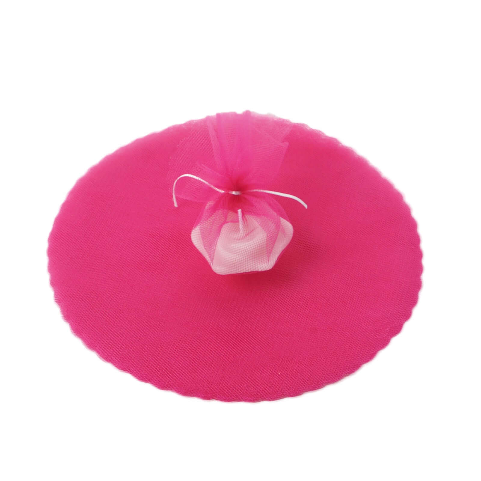 25 Pack 9" Fuchsia Sheer Nylon Tulle Circles Favor Wrap, DIY Craft Fabric