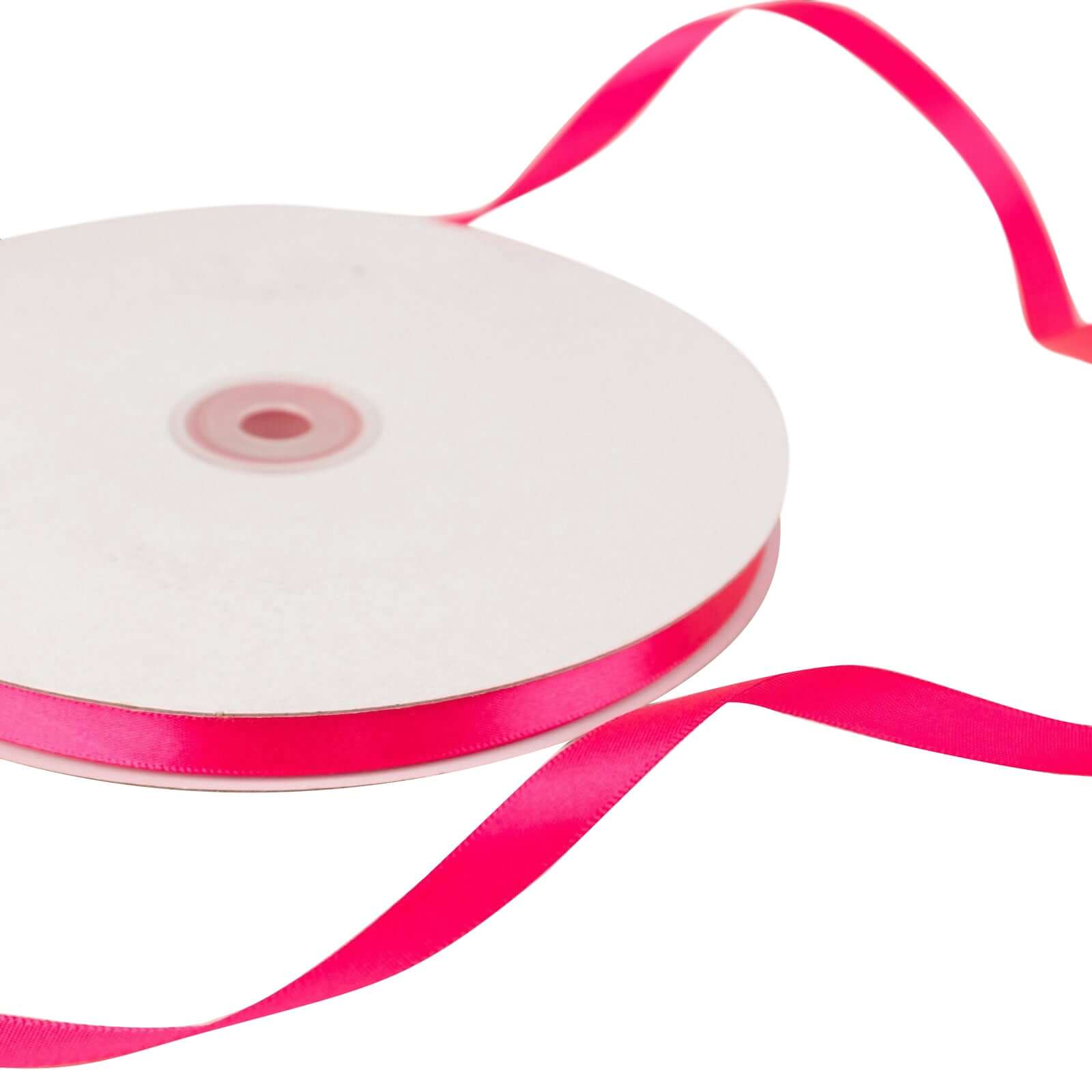 100 Yards 3 8" Fuchsia Single Face Decorative Satin Ribbon
