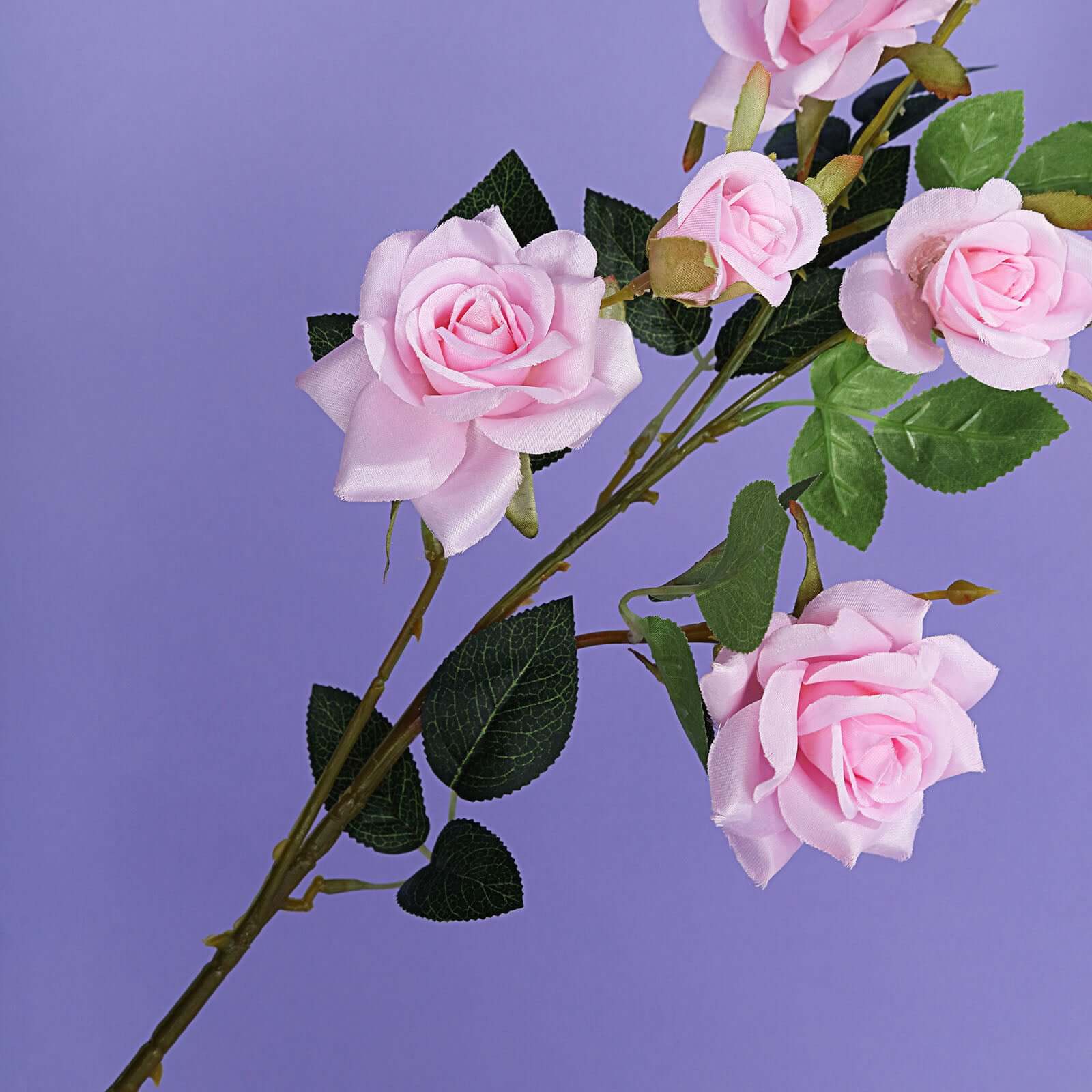 2 Stems 38" Tall Pink Artificial Silk Rose Flower Bouquet Bushes