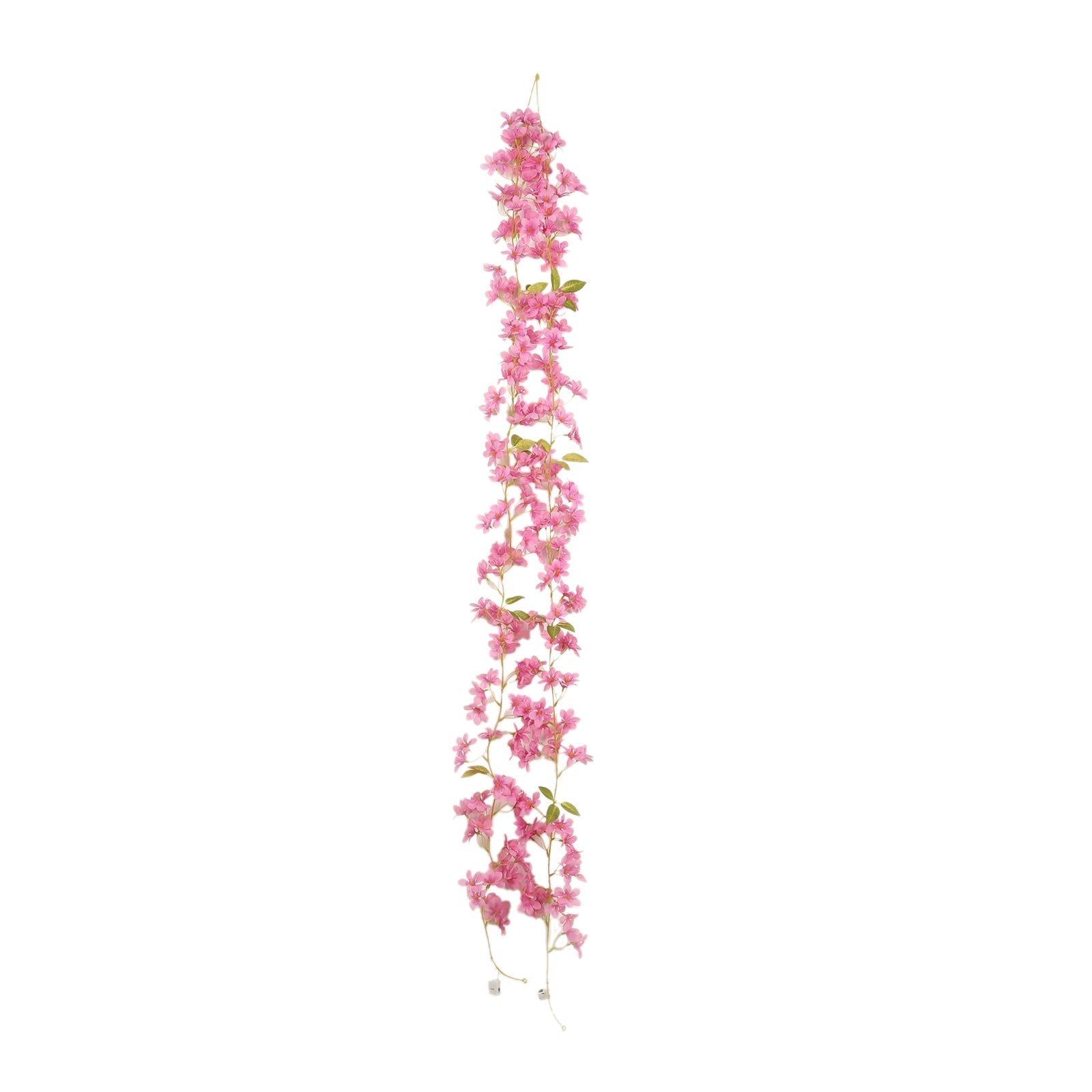 2-Pack Garland String Lights Jasmine Silk Flower Design Pink Warm White - Battery Operated Hanging Décor 6ft