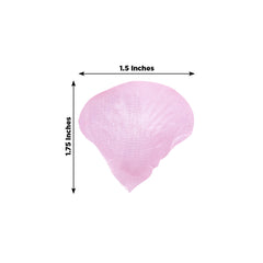 500-Pack Rose Petals Round Design Pink Silk Confetti - Decorative Scatters for Tables and Floors