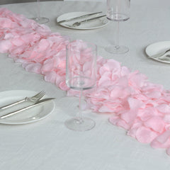 500-Pack Rose Petals Round Design Pink Silk Confetti - Decorative Scatters for Tables and Floors