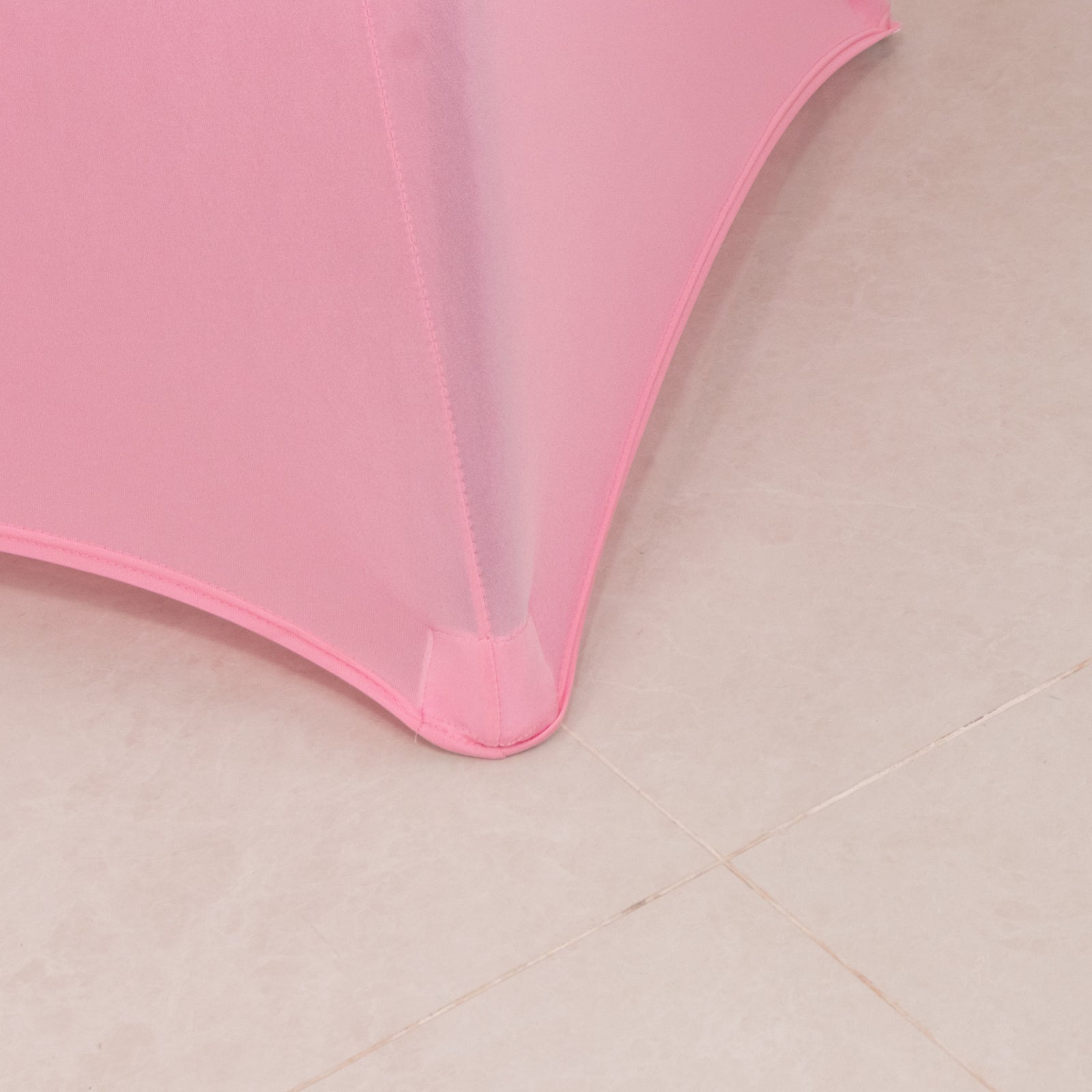 Spandex 24"-32" Round Cocktail Table Cover Pink - Easy to Maintain Stretch Fitted Highboy Tablecloth
