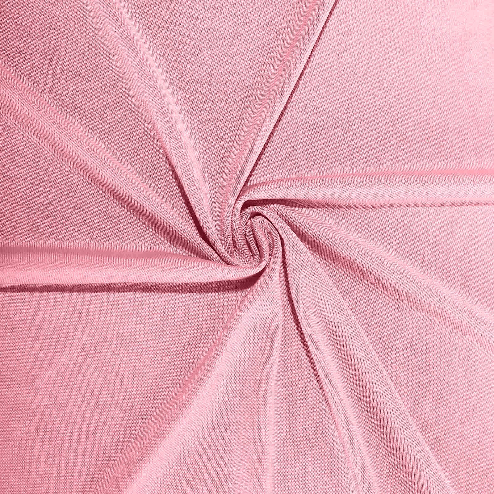 Spandex 24"-32" Round Cocktail Table Cover Pink - Easy to Maintain Stretch Fitted Highboy Tablecloth