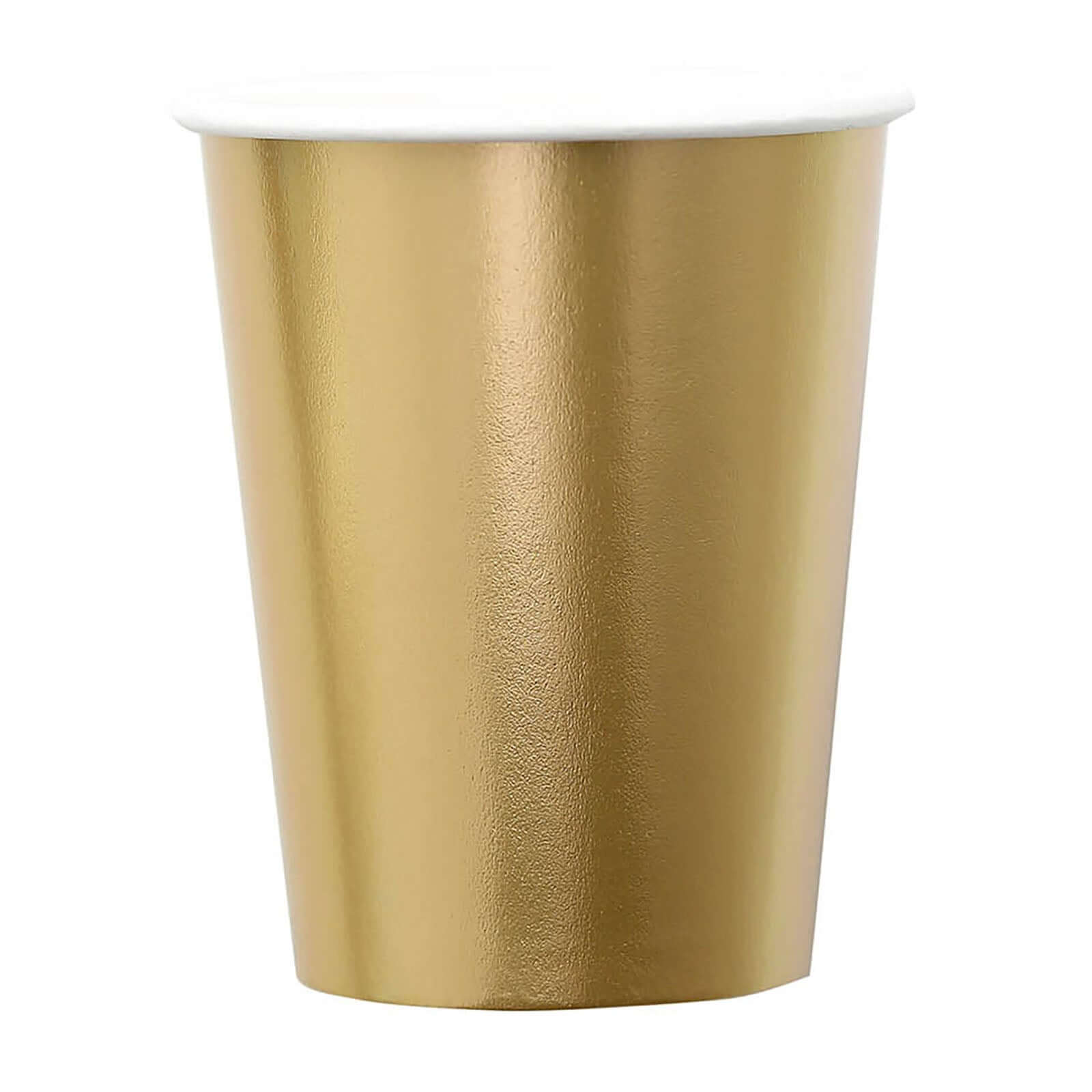 24-Pack Paper Cups in Metallic Gold - Stylish Disposable Party Cups for Hot & Cold Beverages 9oz