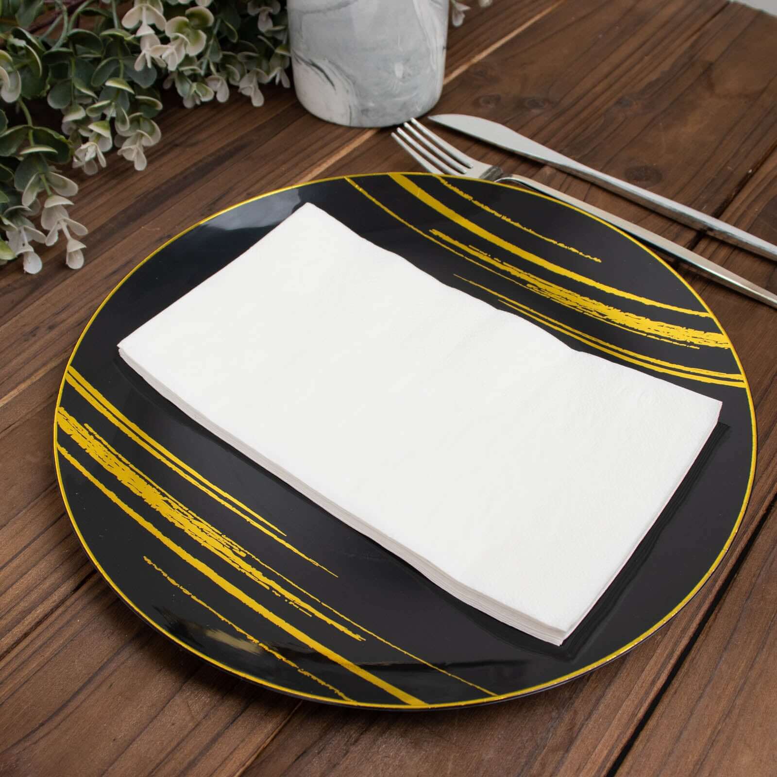 50-Pack Paper Napkins Soft White - Disposable 2-Ply Cocktail and Beverage Napkins for Weddings