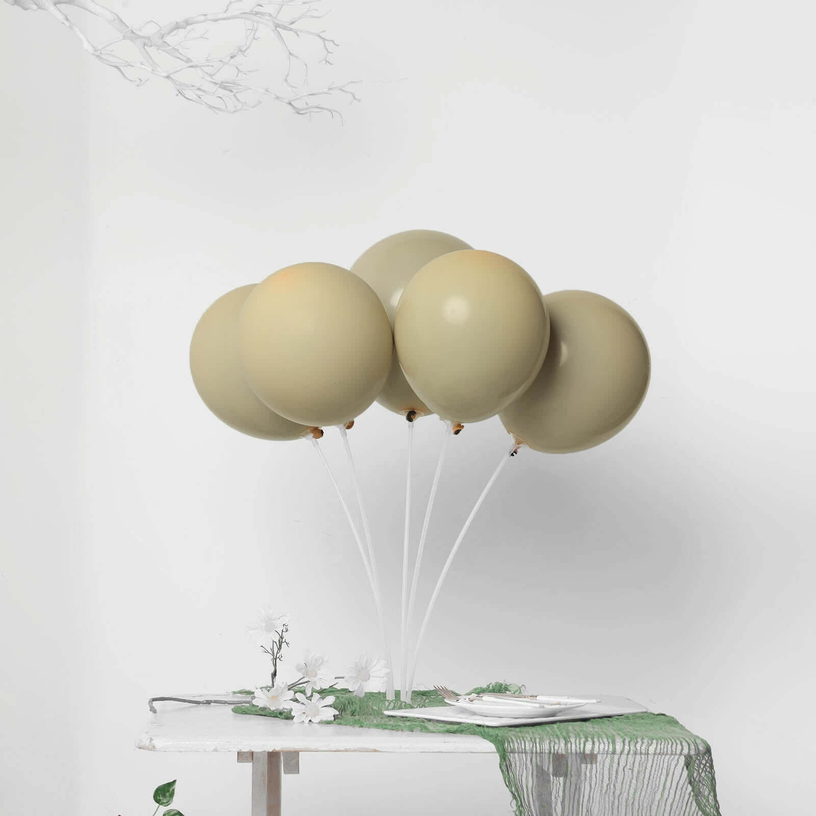 25 Pack 12" Matte Nude Double Stuffed Prepacked Latex Balloons