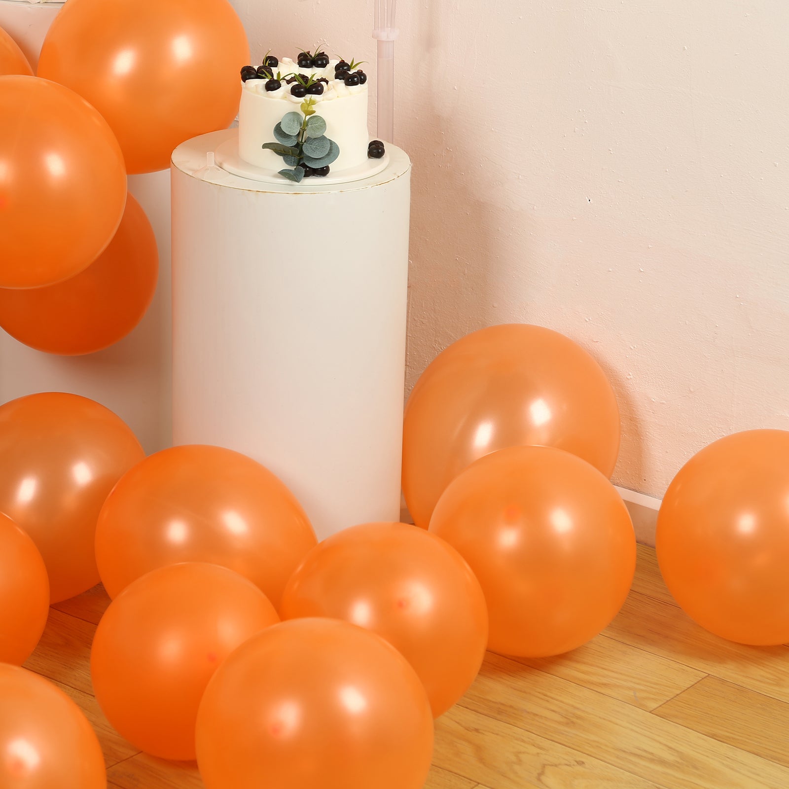 50 Pack Orange Biodegradable Balloons, 12" Thickened Extra Strong Eco-friendly Latex Helium Party Balloons