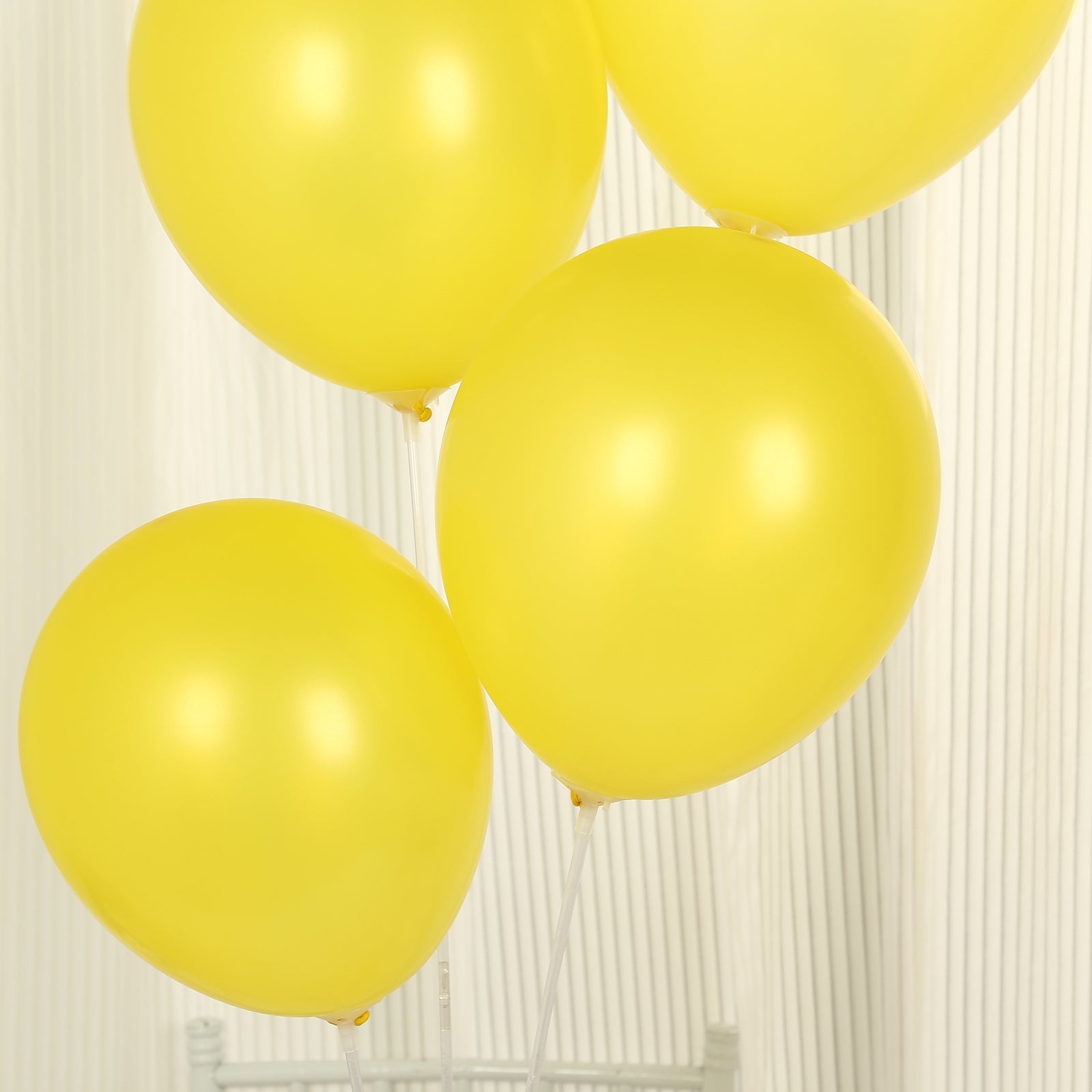 50 Pack Yellow Biodegradable Balloons, 12" Thickened Extra Strong Eco-friendly Latex Helium Party Balloons