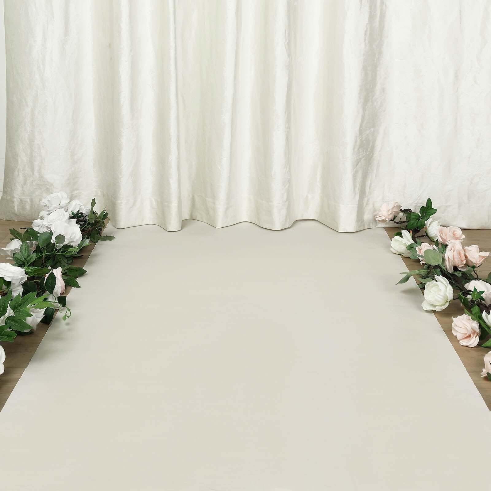 40"x100ft Ivory PVC Aisle Runner