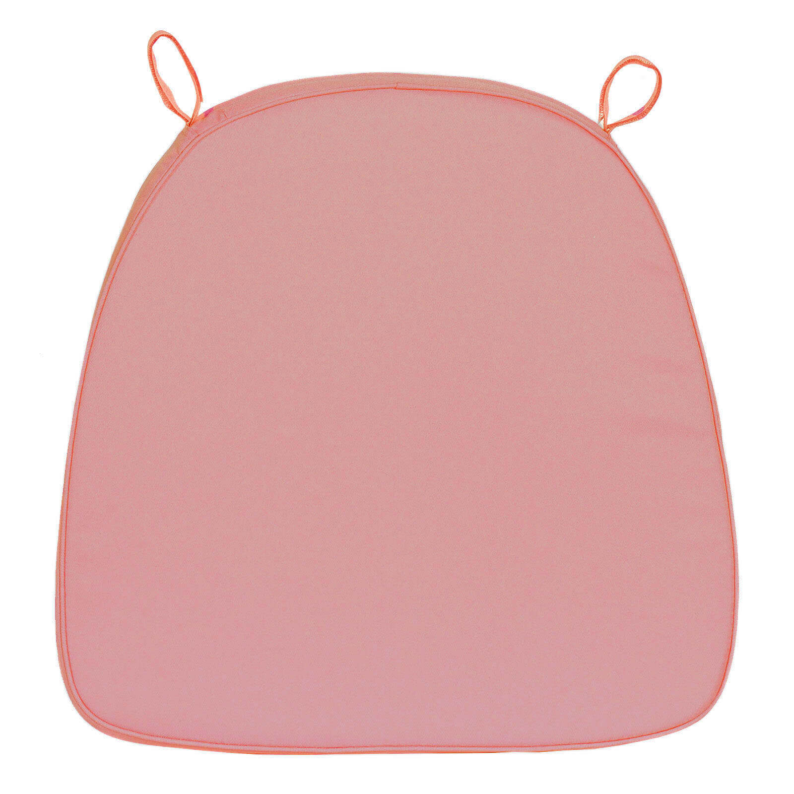 Chiavari Chair Cushion with 1.5" Thick Memory Foam and Ties Dusty Rose - Stylish Removable Cover for Comfort