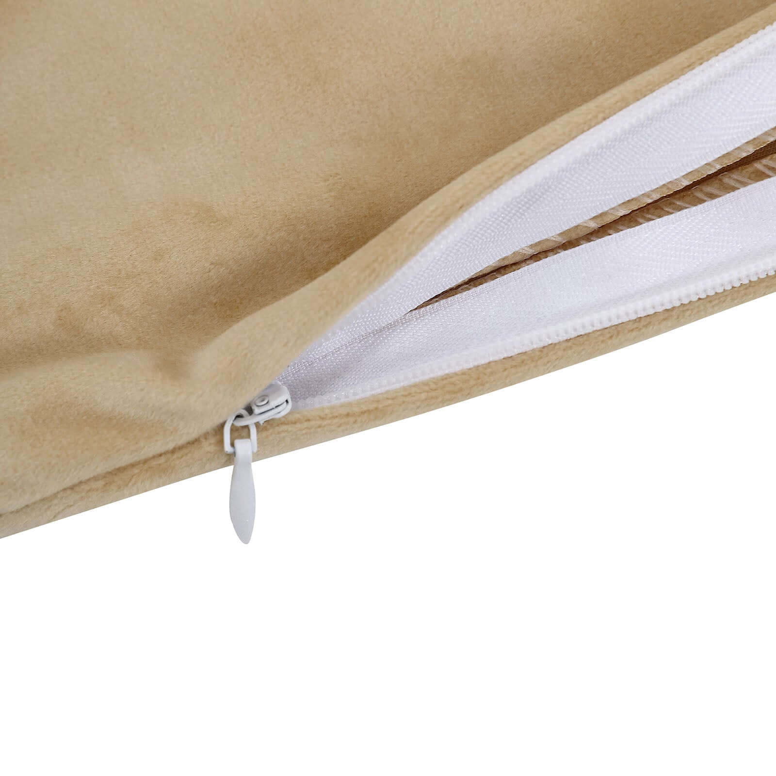 2 Pack 18" Champagne Soft Velvet Square Throw Pillow Cover