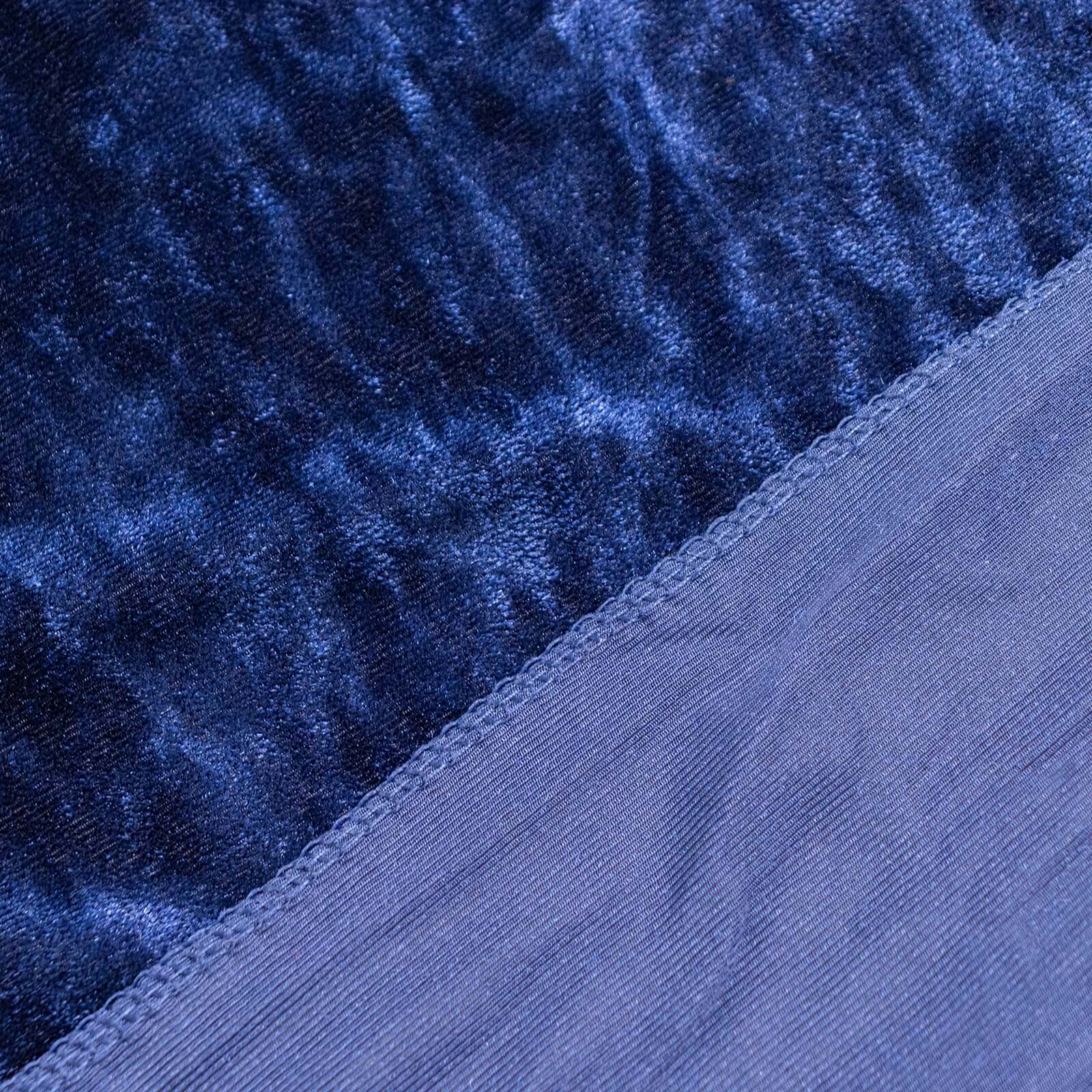 8ftx8ft Navy Blue Premium Smooth Velvet Event Curtain Drapes, Privacy Backdrop Event Panel with Rod Pocket