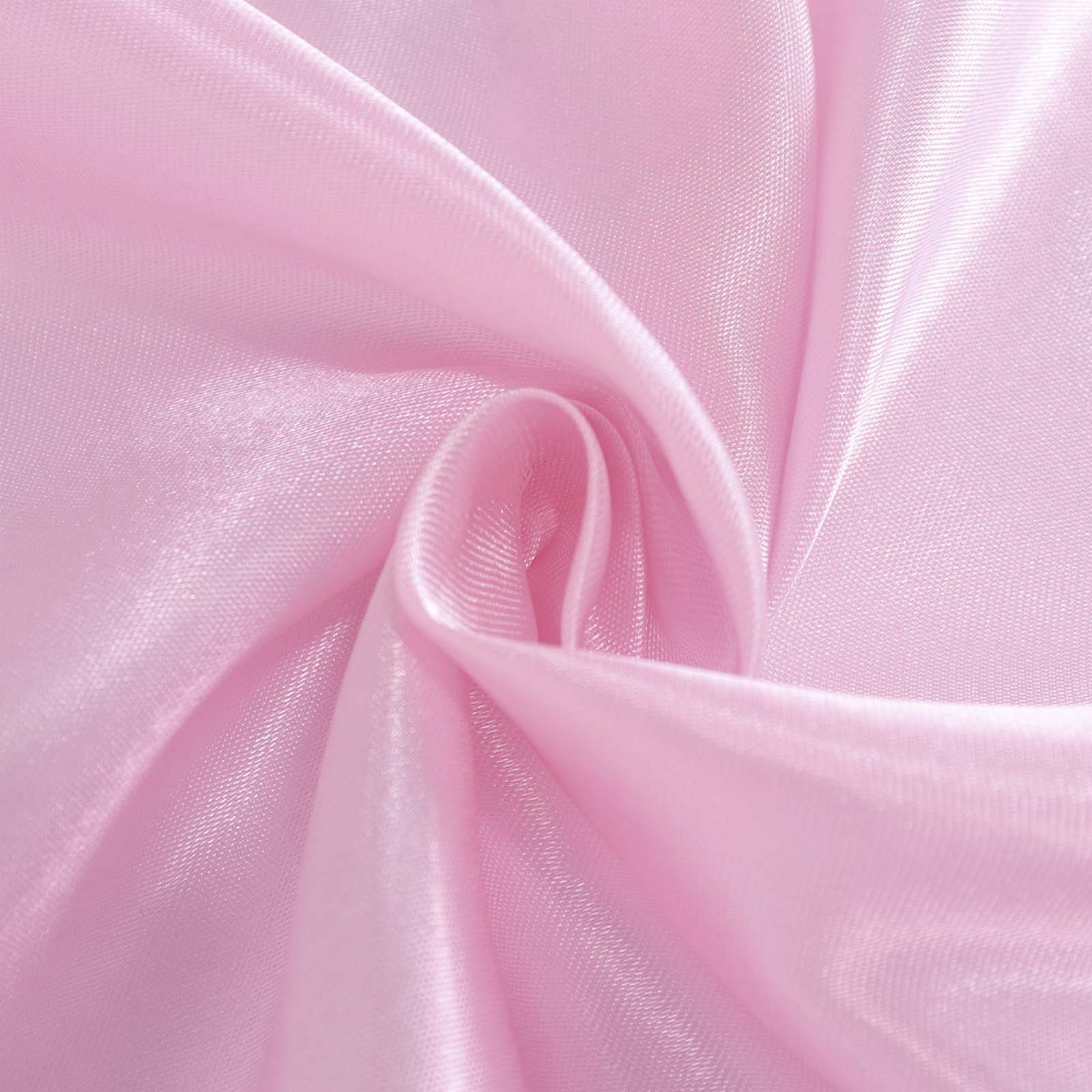 Satin Rectangular 90"x132" Tablecloth Pink Satin - Seamless Table Cover