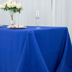Premium Polyester 90"x156" Rectangle Tablecloth Royal Blue - Seamless 220GSM Stain-Resistant Table Cover