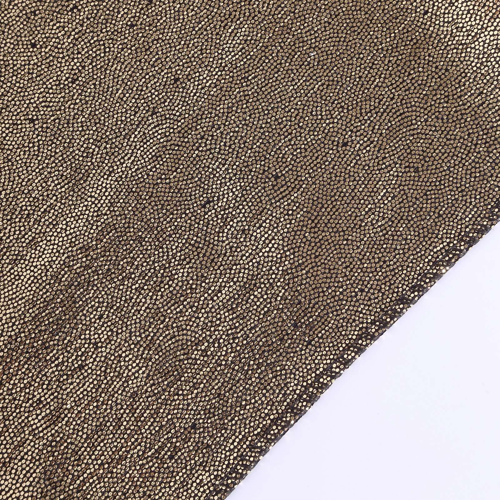 Polyester 12"x108" Table Runner Antique Gold Shimmer Sequin Dots - Wrinkle-Free Finish Table Linen