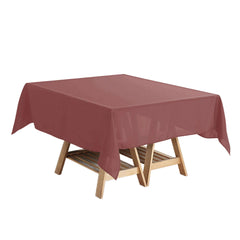 Polyester Square 54"x54" Tablecloth Cinnamon Rose - Wrinkle-Resistant & Durable Table Cover