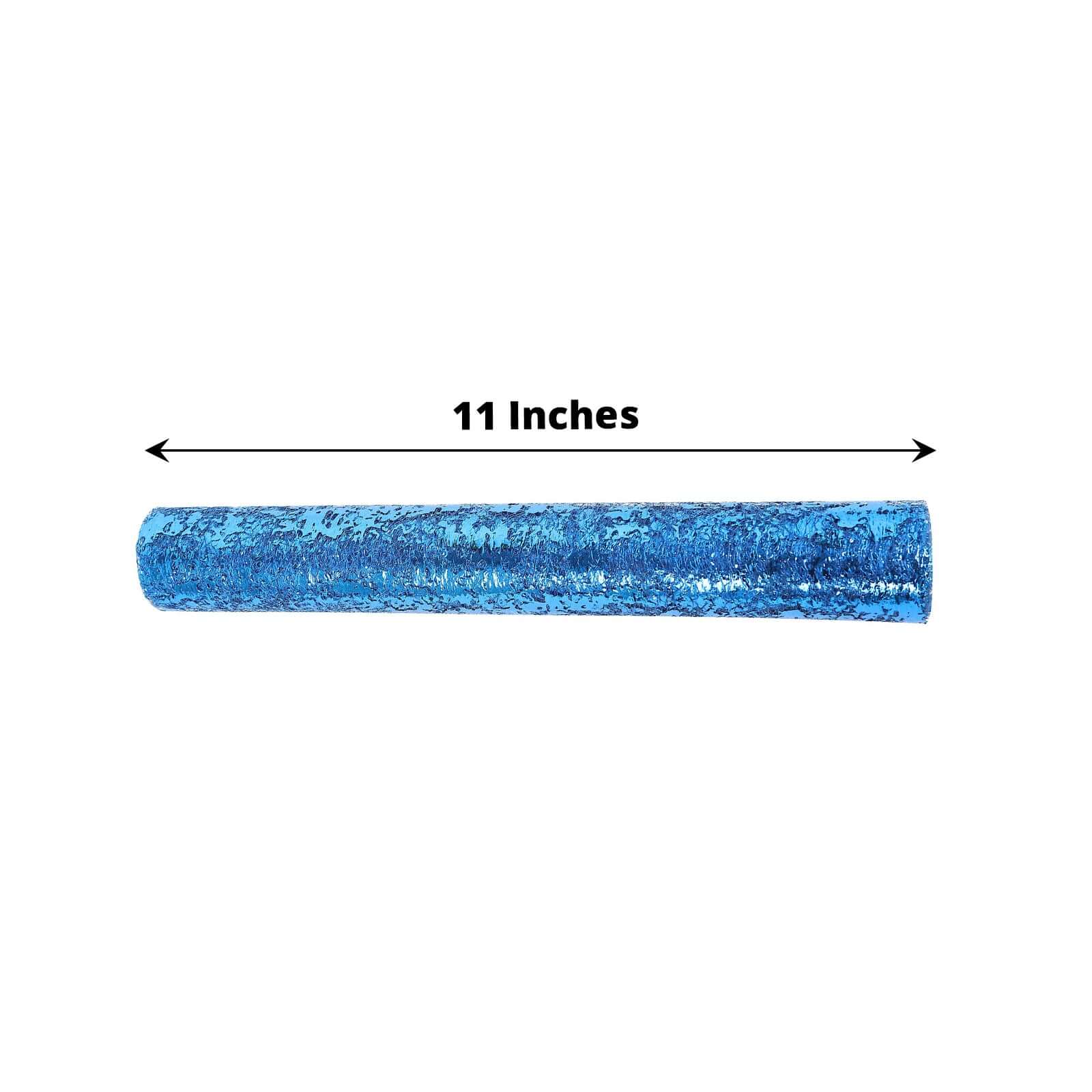 Mesh Polyester 108" Table Runner Roll Metallic Royal Blue - Distressed Foil Look Disposable Table Decor