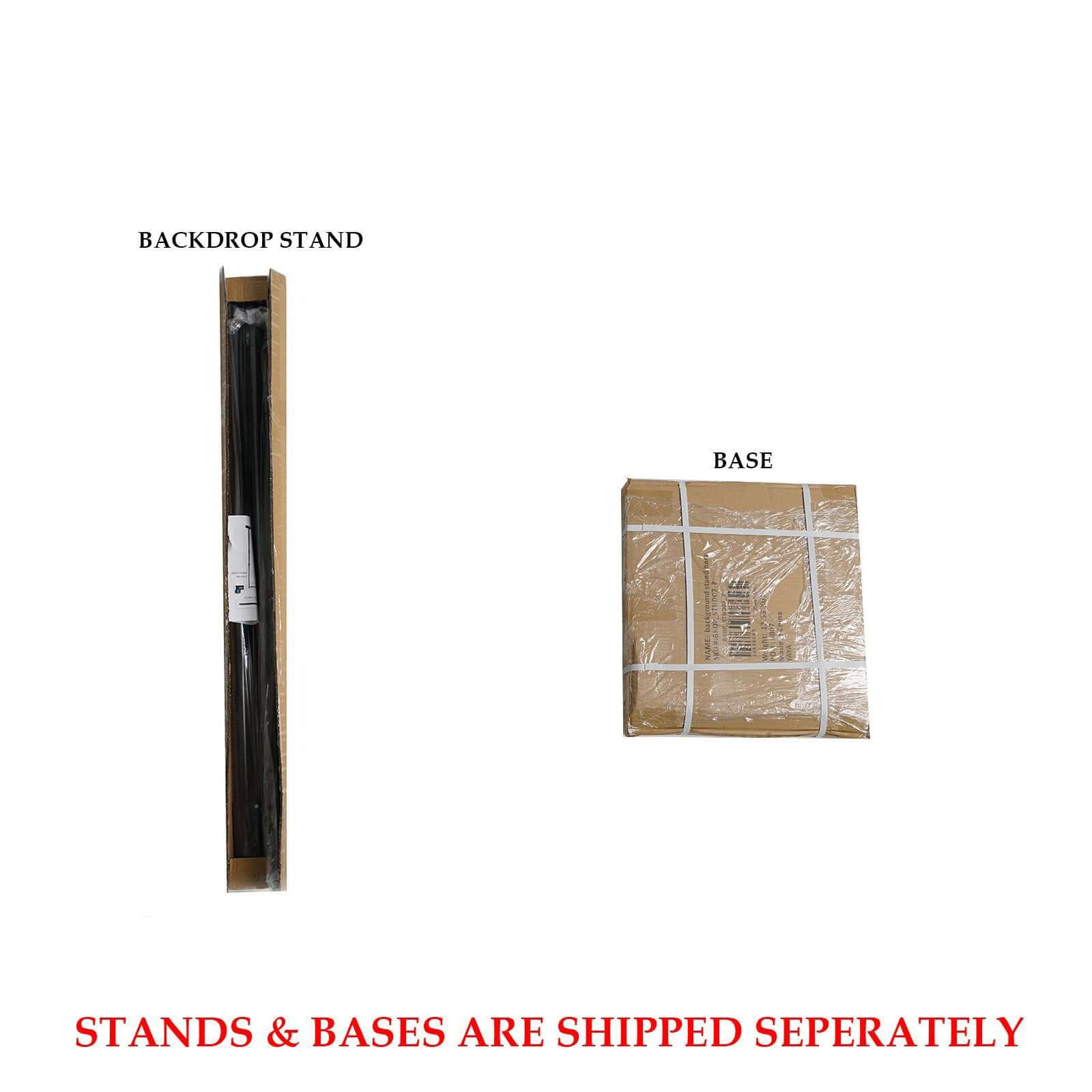 10ft Metal DIY Adjustable Heavy Duty Backdrop Stand Kit, Steel Base