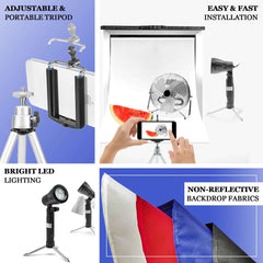 16"x16" Table Top Photo Studio Lighting Tent Box Kit, Photography Prop Shoot Set