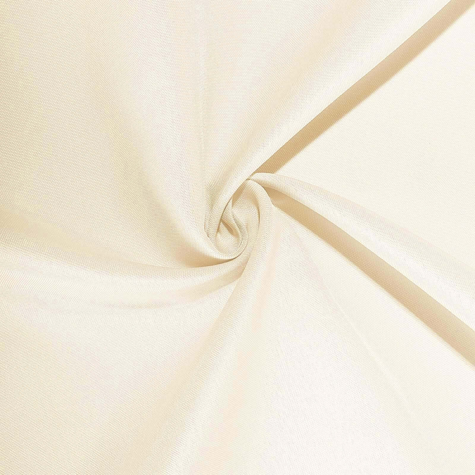 Fitted Polyester 96"x30" Rectangle Tablecloth Beige - Durable and Easy to Maintain Table Cover
