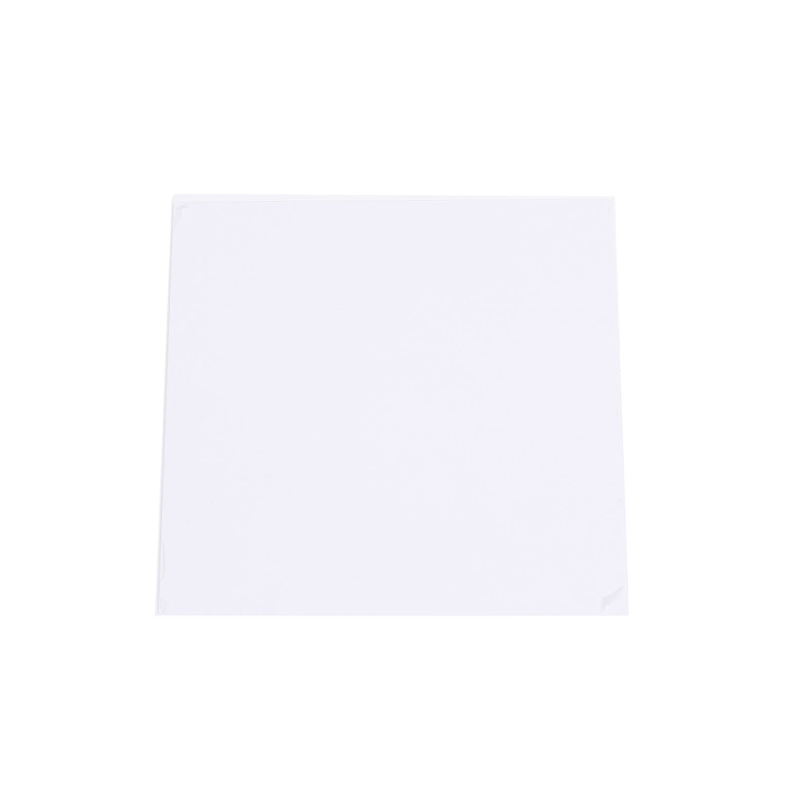 2 Pack 10" Square White Acrylic Plexiglass Sheets, 3mm Thick Top Plates With Protective Film