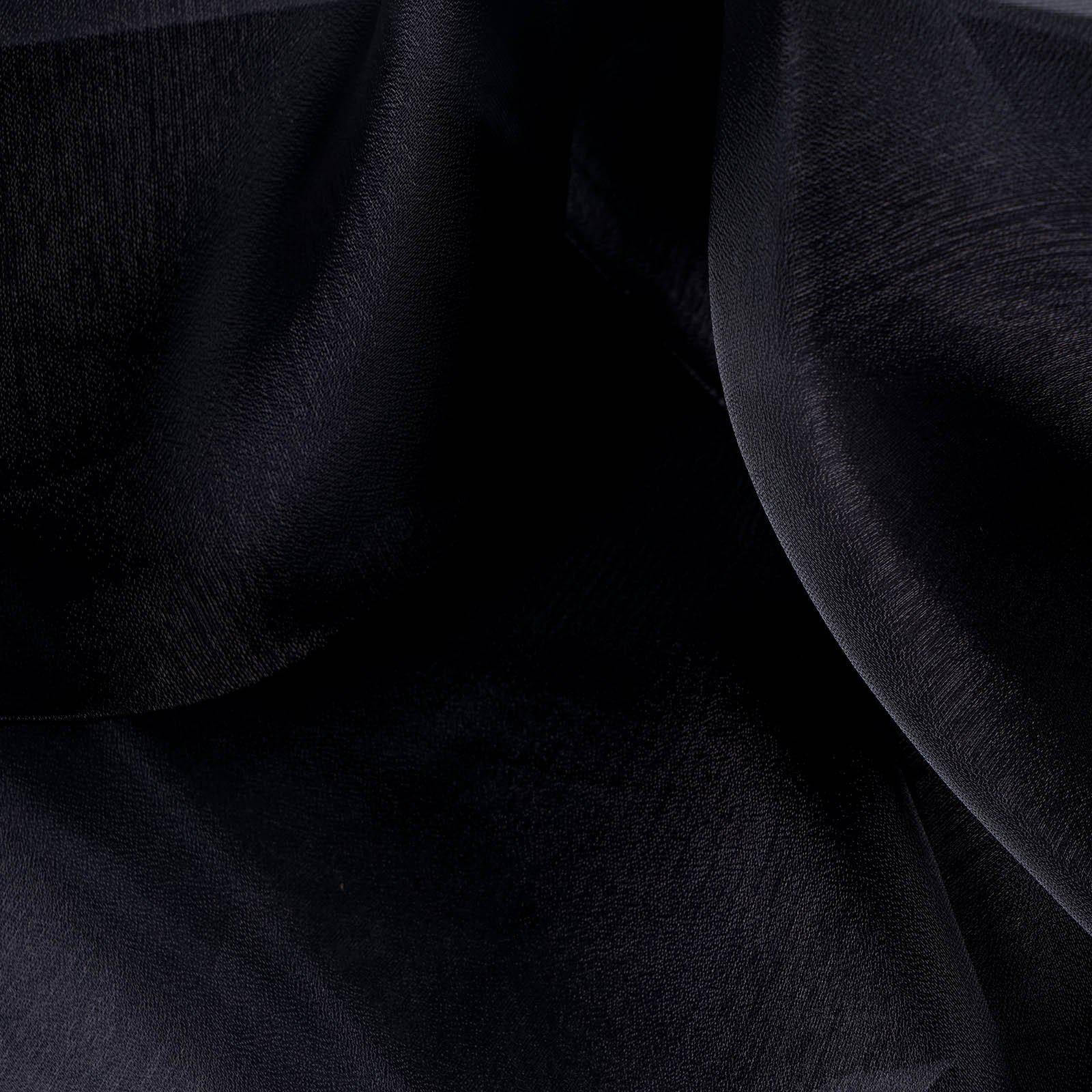 54"x10yd Black Solid Sheer Chiffon Fabric Bolt, DIY Voile Drapery Fabric