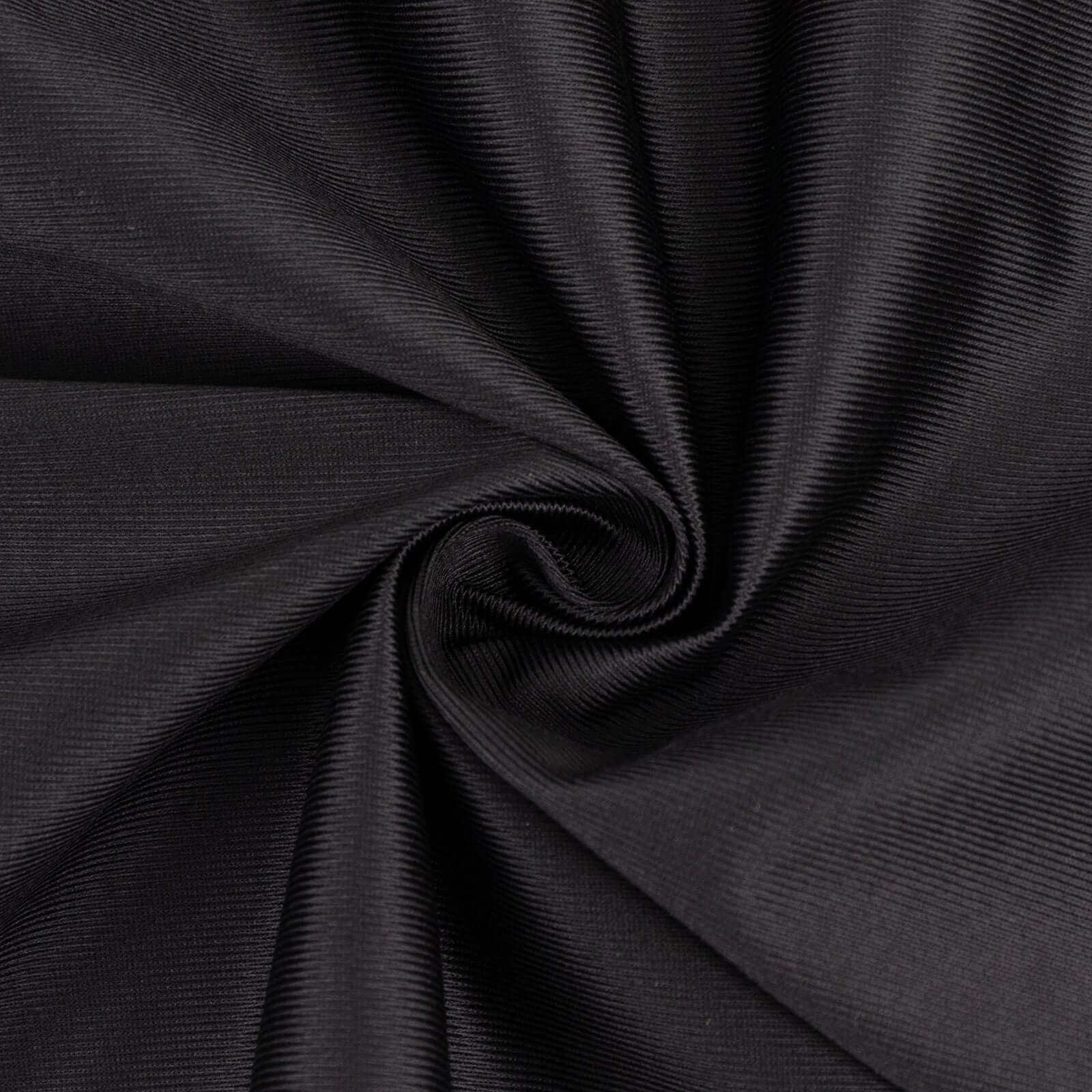 Premium Black Scuba Polyester Fabric Roll, Wrinkle Free DIY Craft Fabric Bolt- 60"x10 Yards