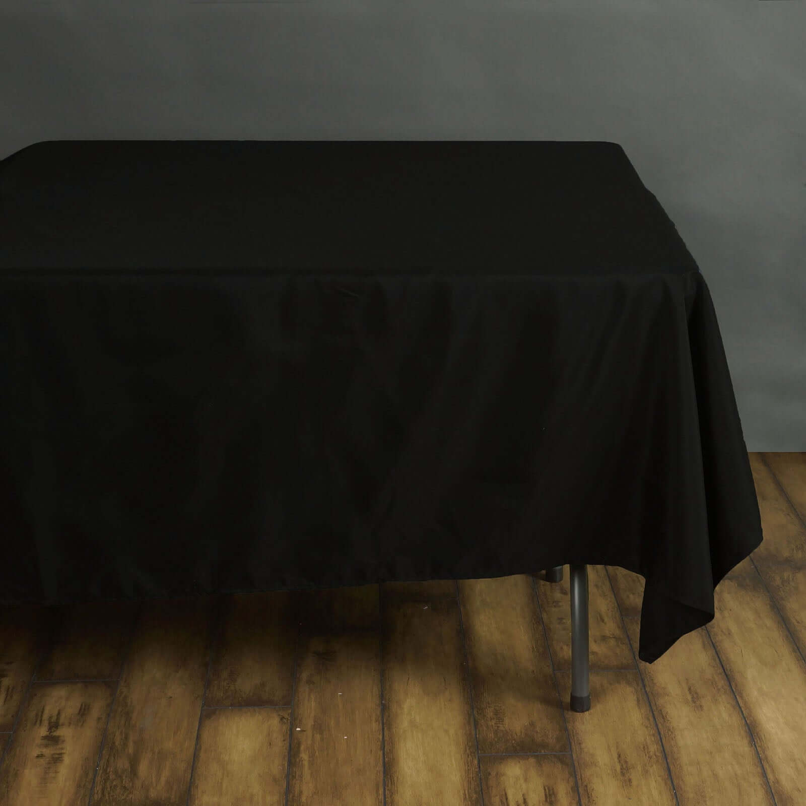 Polyester Square 70"x70" Tablecloth Black - Wrinkle-Resistant & Durable Table Cover for Events