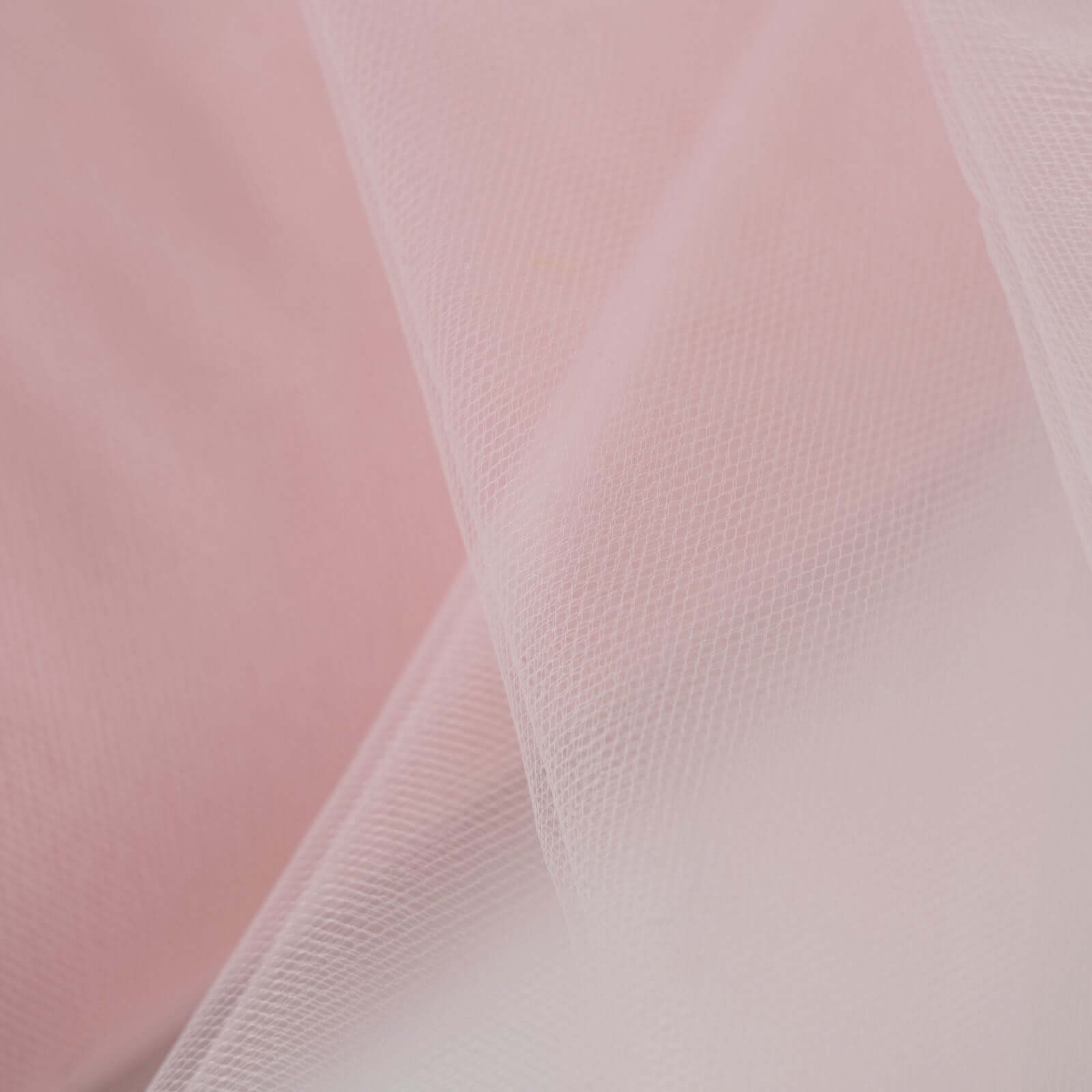 54"x40 Yards Blush Tulle Fabric Bolt, DIY Crafts Sheer Fabric Roll