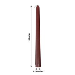 12-Pack Taper Candles Premium Wax Design Mixed Natural - Unscented Candles for Sophisticated Decor 10"