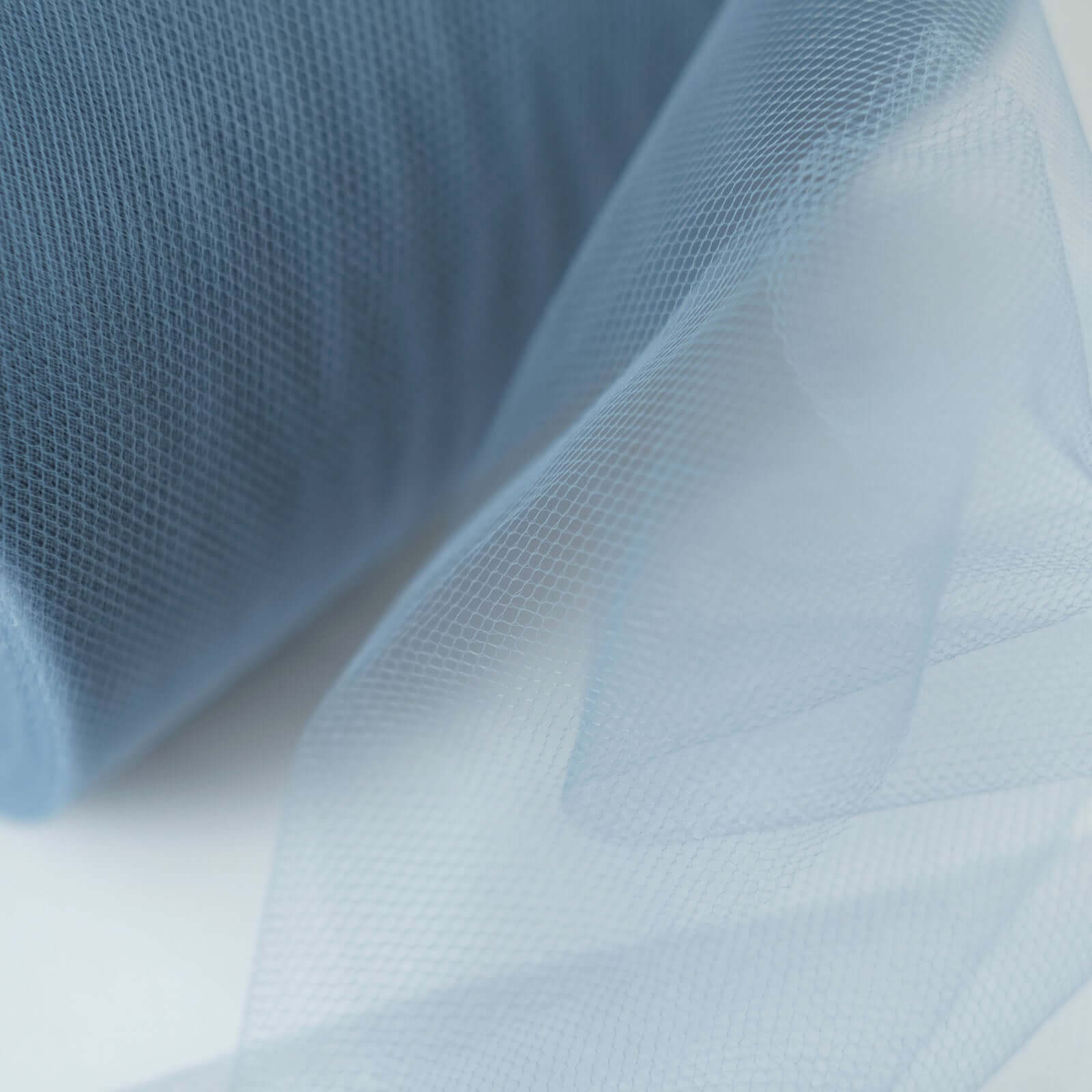 6"x100 Yards Dusty Blue Tulle Fabric Bolt, Sheer Fabric Spool Roll For Crafts