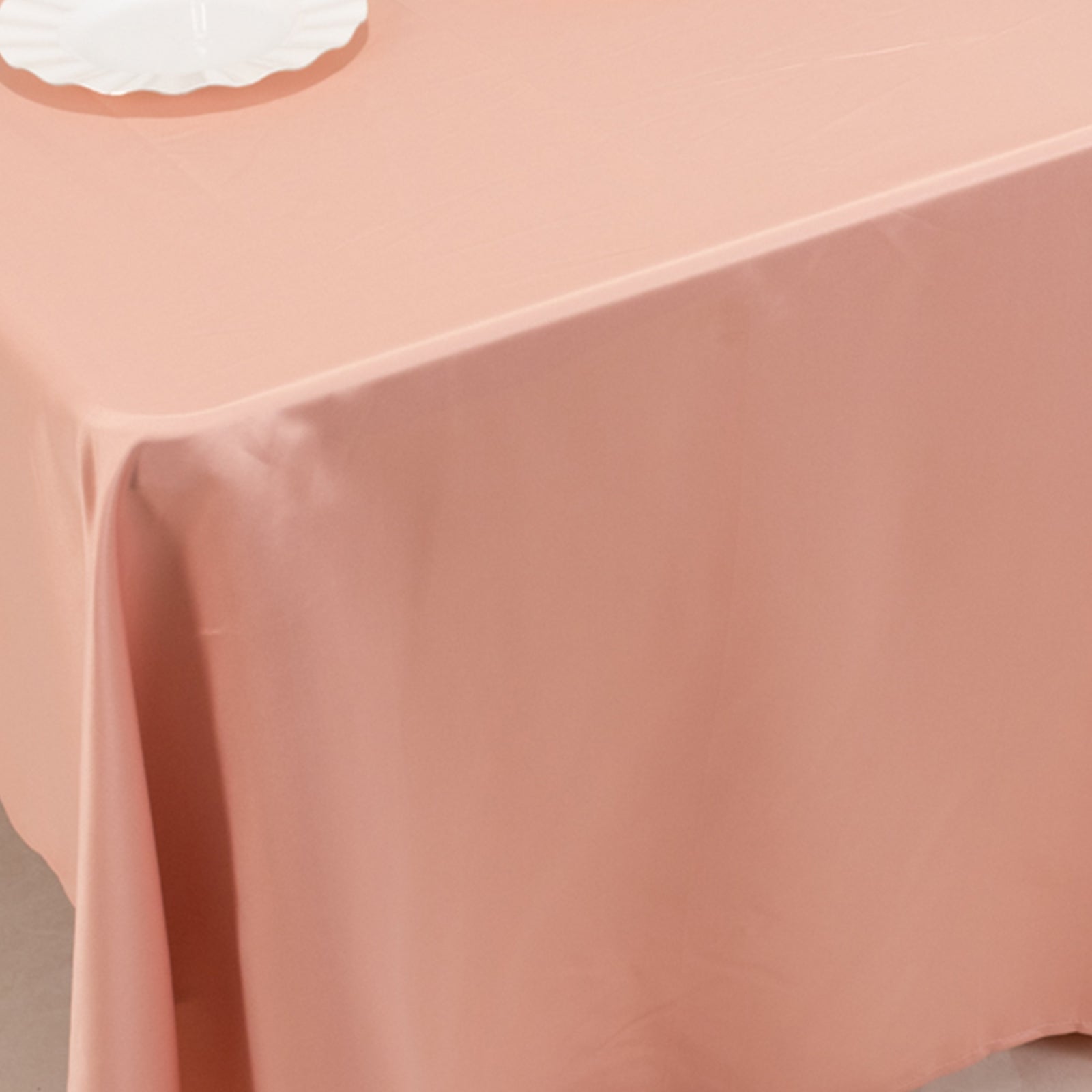 Lamour Satin 60"x126" Rectangle Tablecloth Dusty Rose - Soft & Silk-Like Table Cover