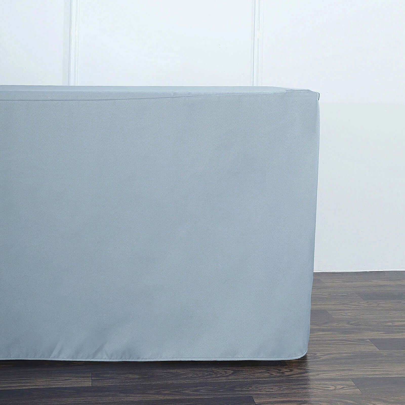 Fitted Polyester 72"x30" Rectangle Tablecloth Dusty Blue - Durable Table Cover