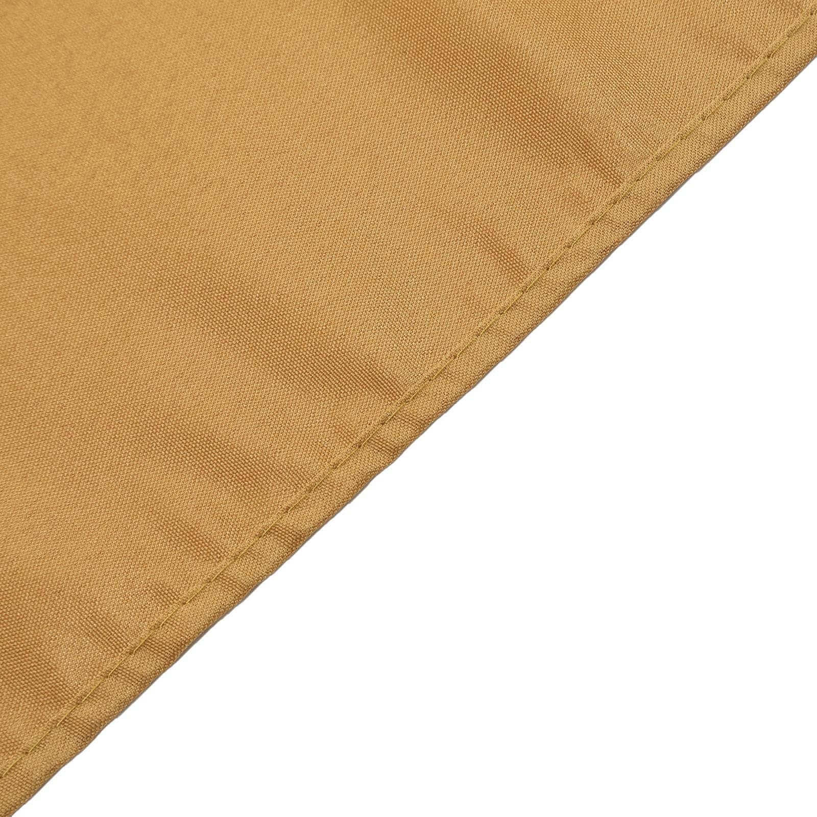 Polyester Square 90"x90" Tablecloth Gold - Wrinkle-Resistant & Durable Table Cover for Events