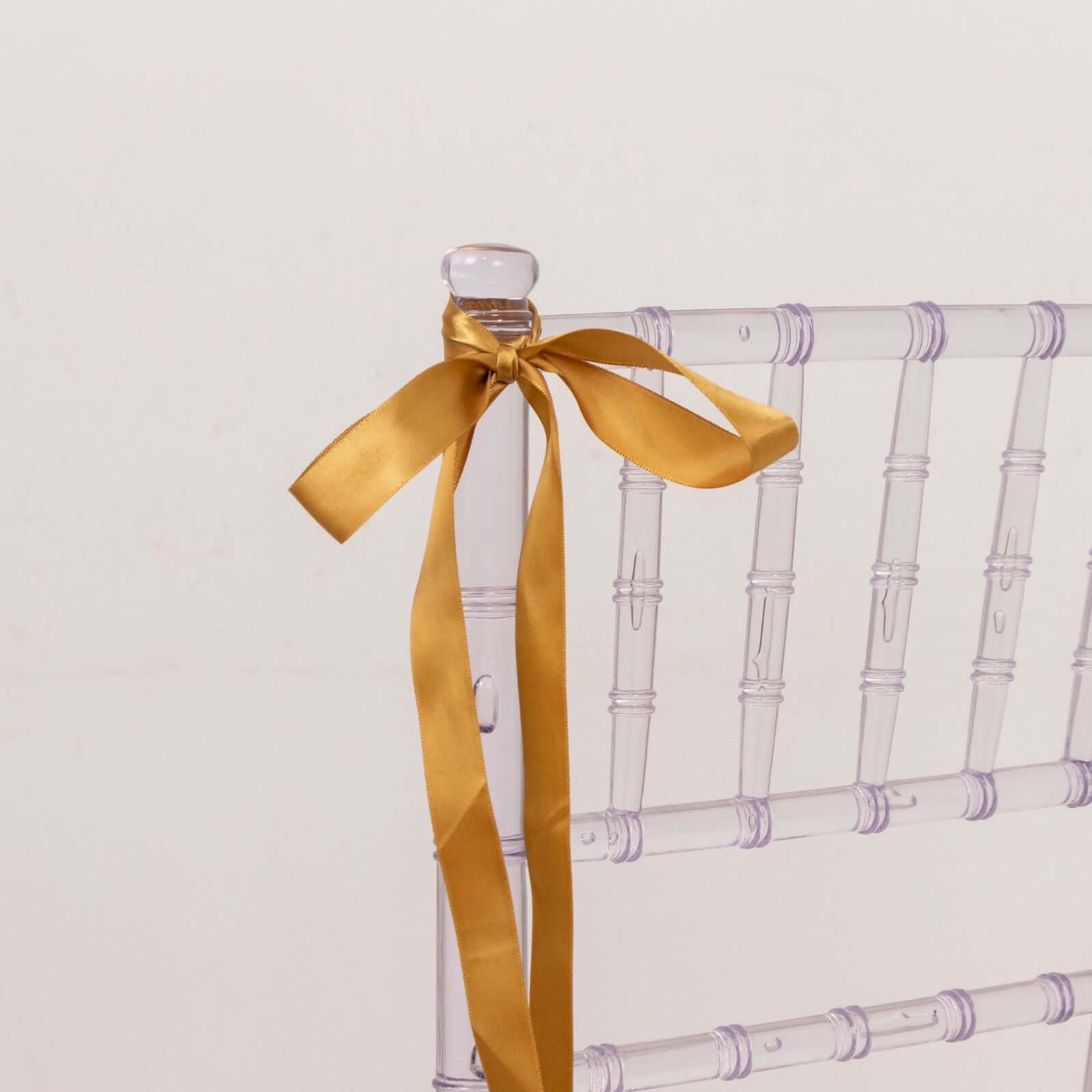 100 Yards 7 8" Gold Single Face Decorative Satin Ribbon