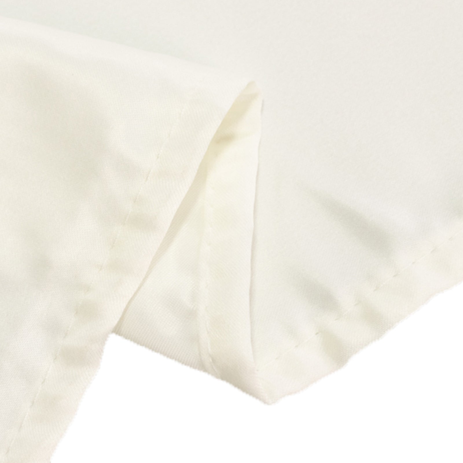 Lamour Satin 60"x102" Rectangle Tablecloth Ivory - Durable & Silky Soft Feel Table Cover