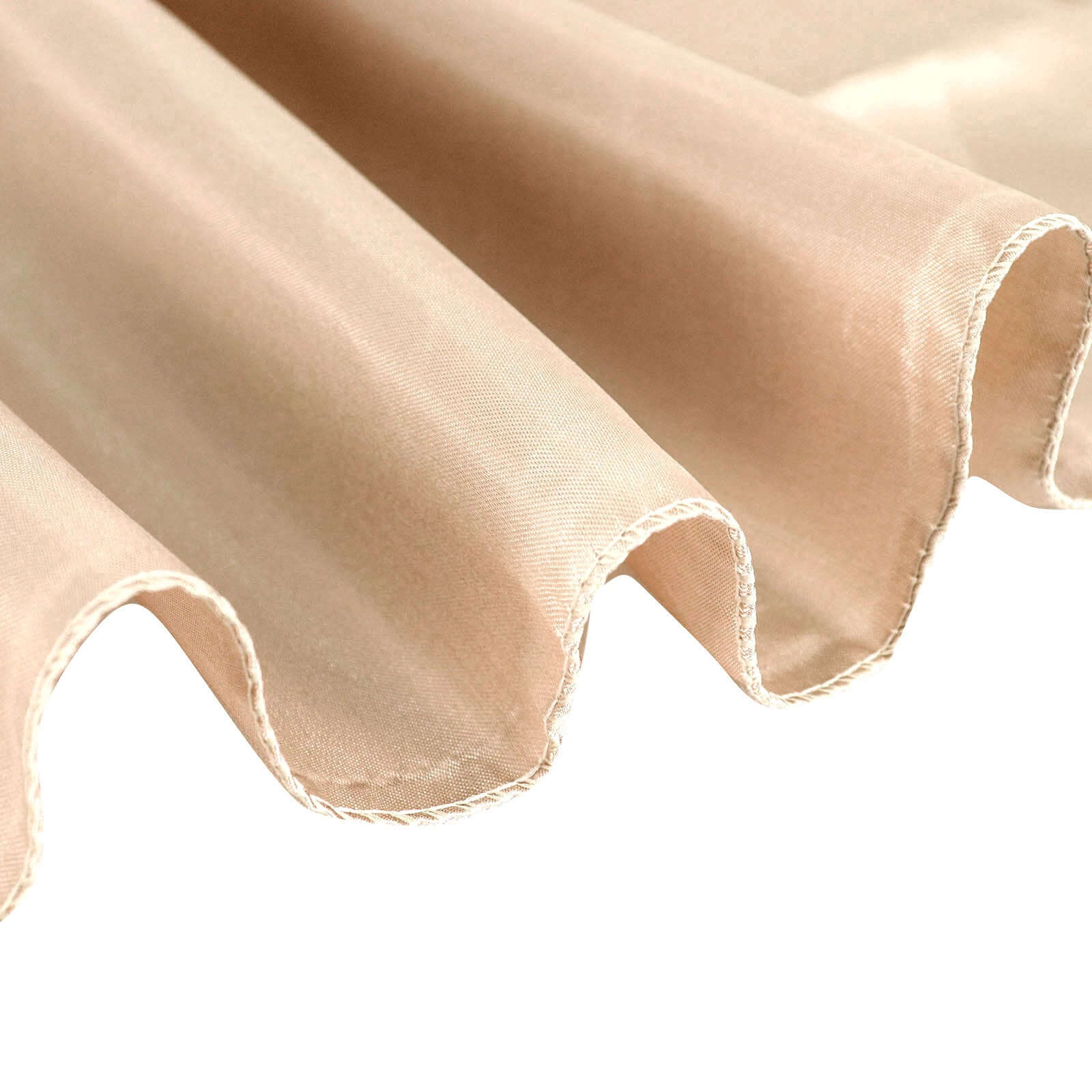 Satin Rectangular 90"x132" Tablecloth Nude Satin - Seamless Table Cover