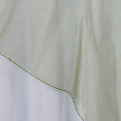 Organza 72"x72" Table Overlay Square Tablecloth Olive Green - Sheer Design for Stylish Events