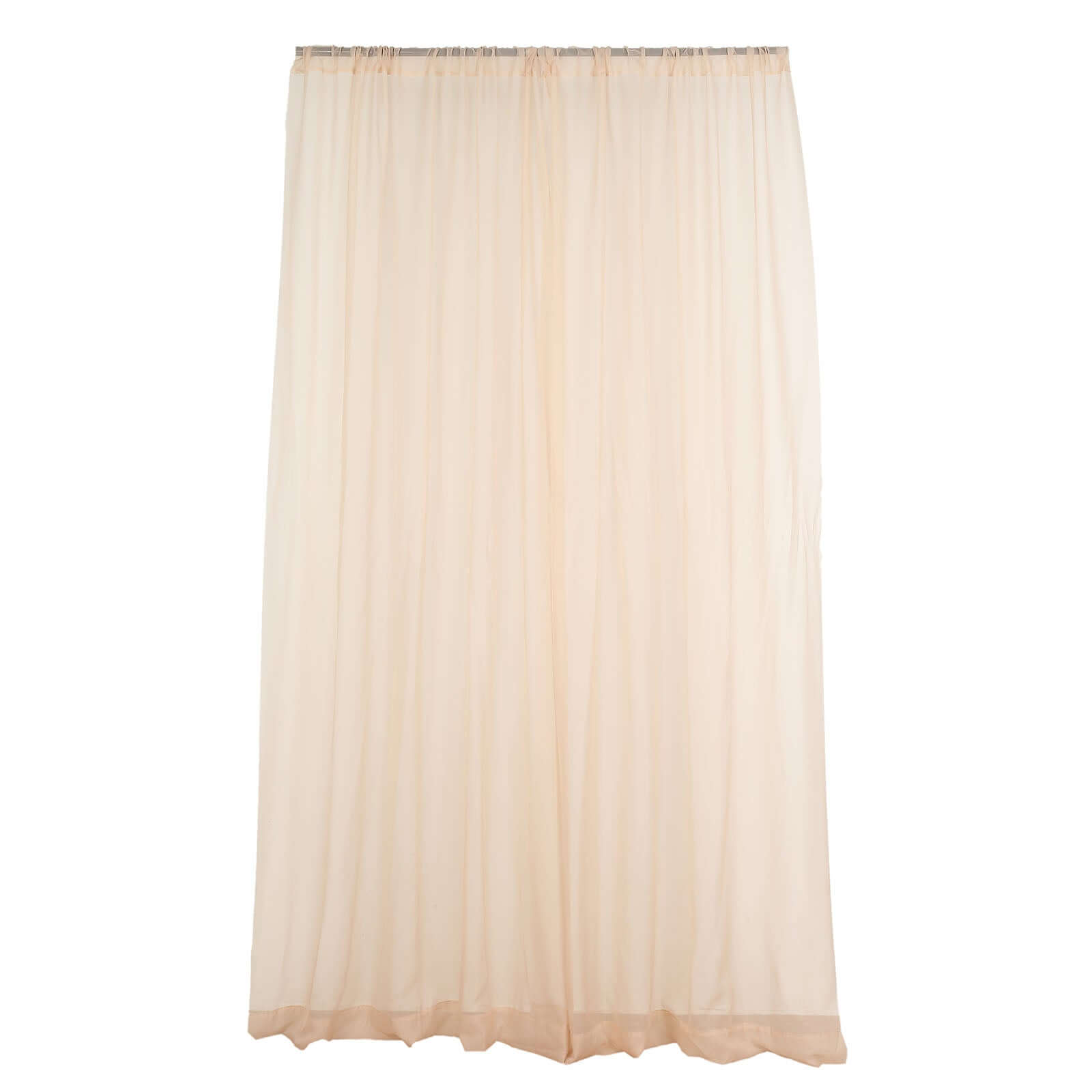 2 Pack Nude Sheer Chiffon Event Curtain Drapes, Durable Flame Resistant Premium Organza Backdrop Event Panels With Rod Pockets - 10ftx10ft
