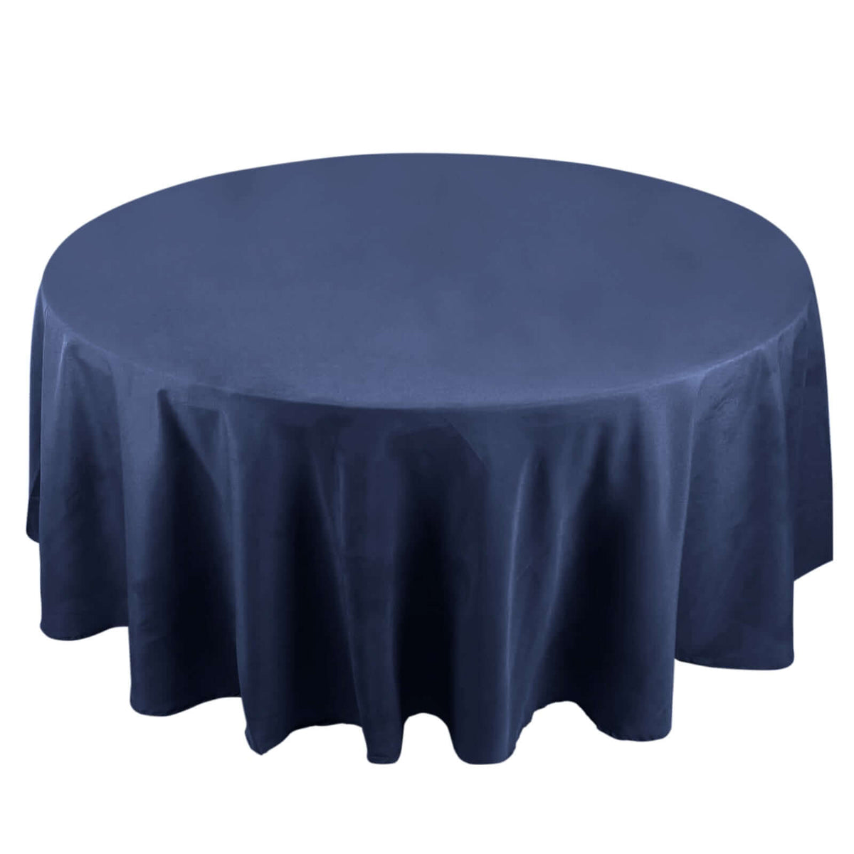 Premium Polyester 108" Round Tablecloth Navy Blue - Wrinkle-Resistant 220GSM Table Cover