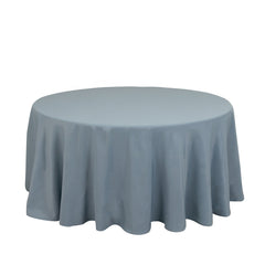 Premium Polyester 120" Round Tablecloth Dusty Blue - Seamless 220GSM Wrinkle-Resistant Table Cover
