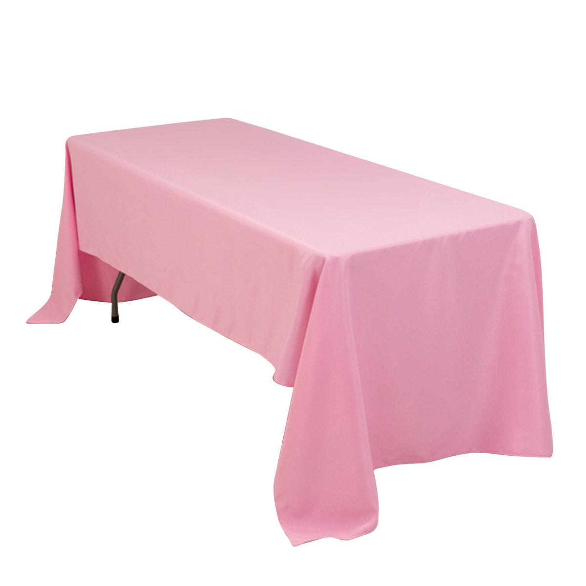 Premium Polyester 60"x126" Rectangle Tablecloth Pink - Stain-Resistant 220GSM Finish Table Cover